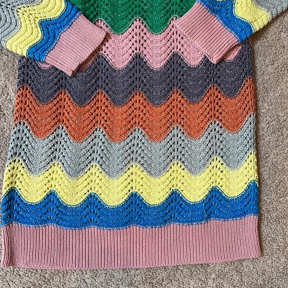 Lovers and friends striped colorful sweater dress tunic , size S - Picture 3 of 4